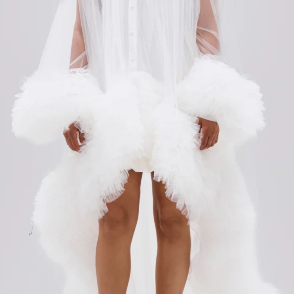 Elegant White Ruffled Dress